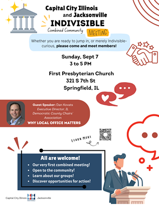 Image: Capital City Illinois and Jacksonville Indivisible Combined Community Meeting