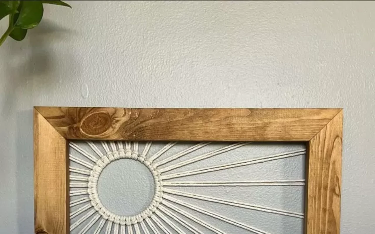 Image: Let's Get Crafty: Framed Macrame Sun