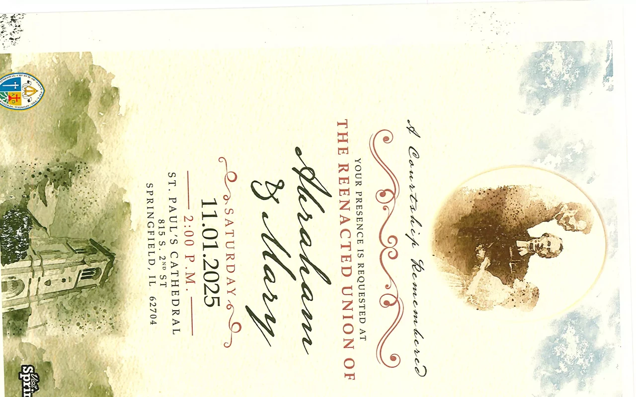 Image: Mary Todd and Abraham Lincoln wedding re-enactment