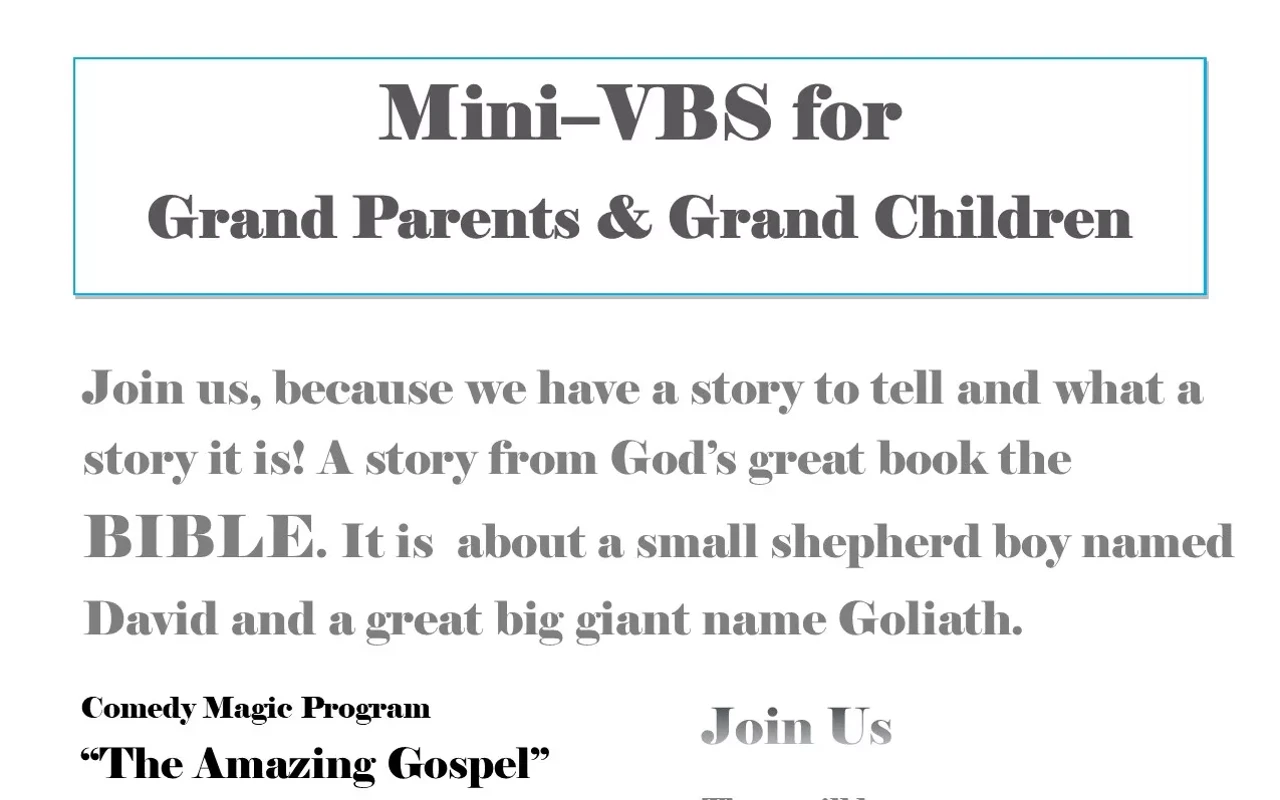Image: Mini-VBS for Grandparents and Grandchildren