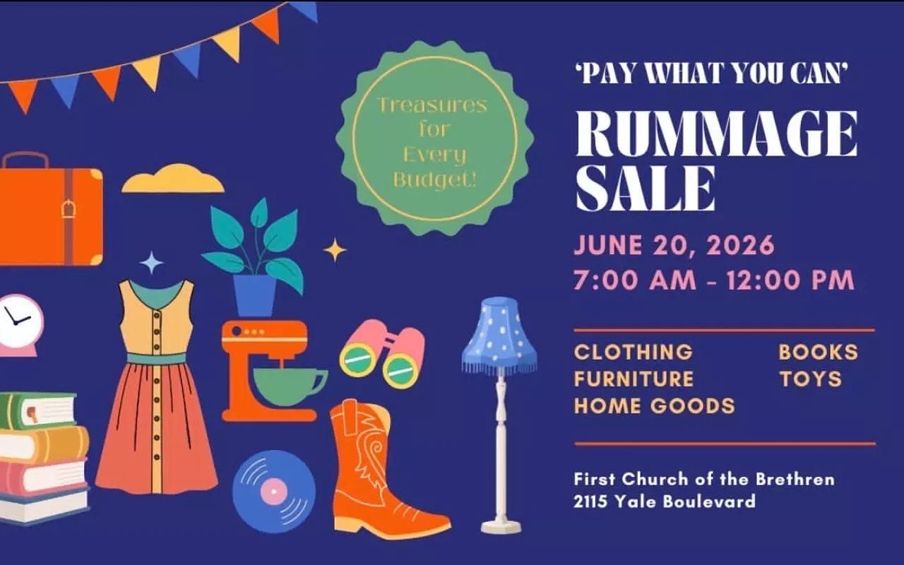 Image: "Pay What You Can" Rummage Sale